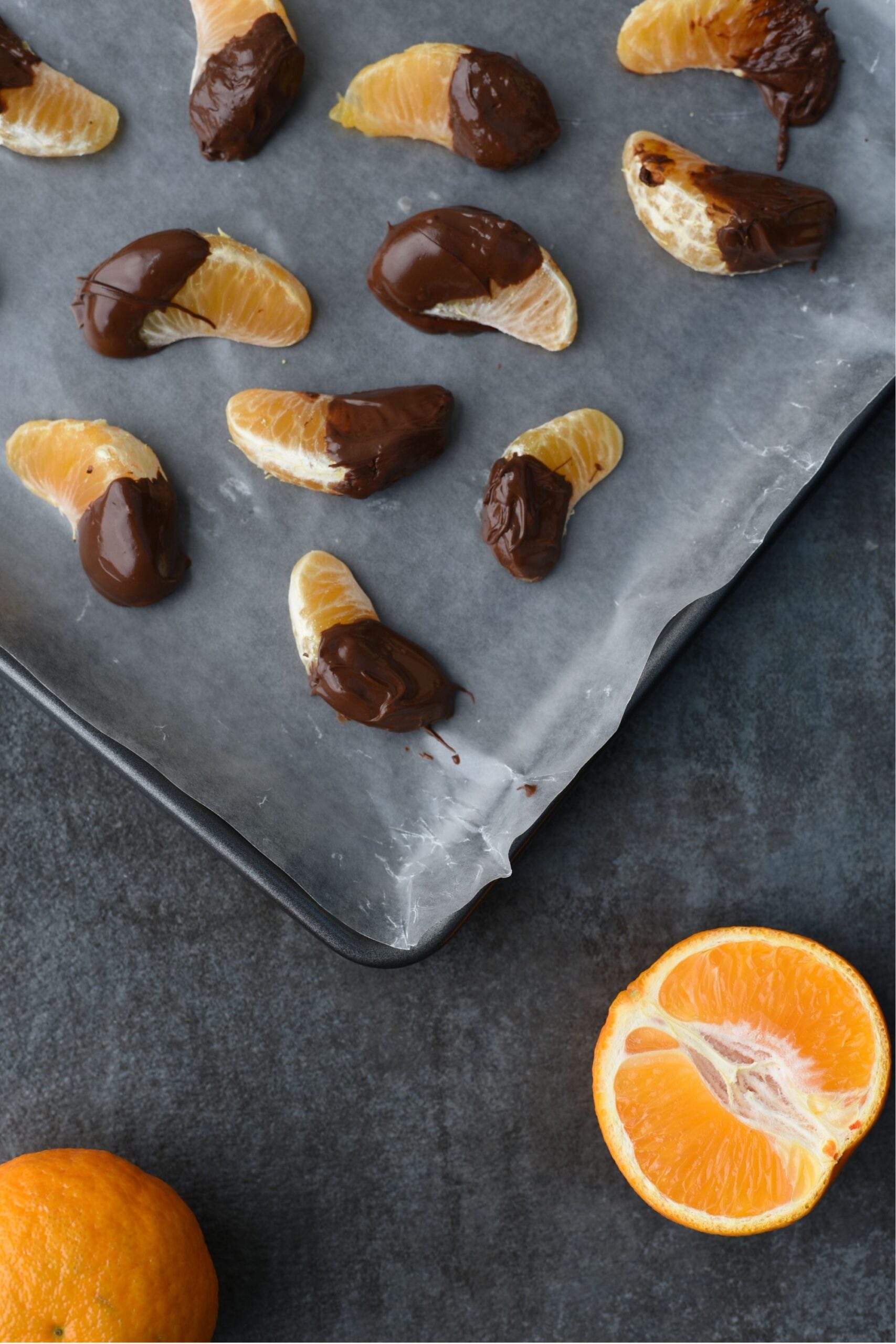 clementines covered in chocolate