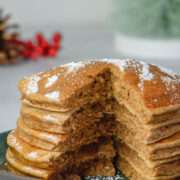 stack of gingerbread pancakes