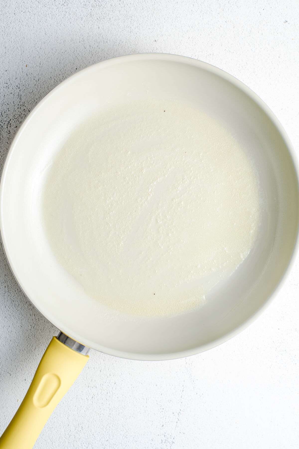 butter foaming on hot pan