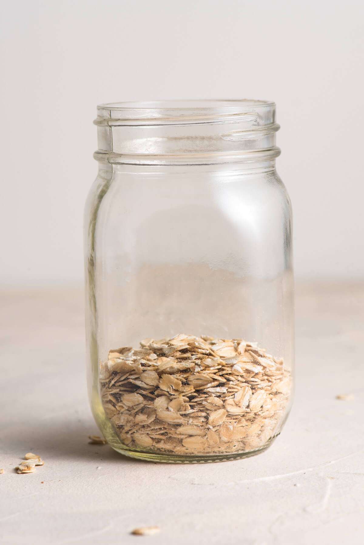 mason jar filled with oats