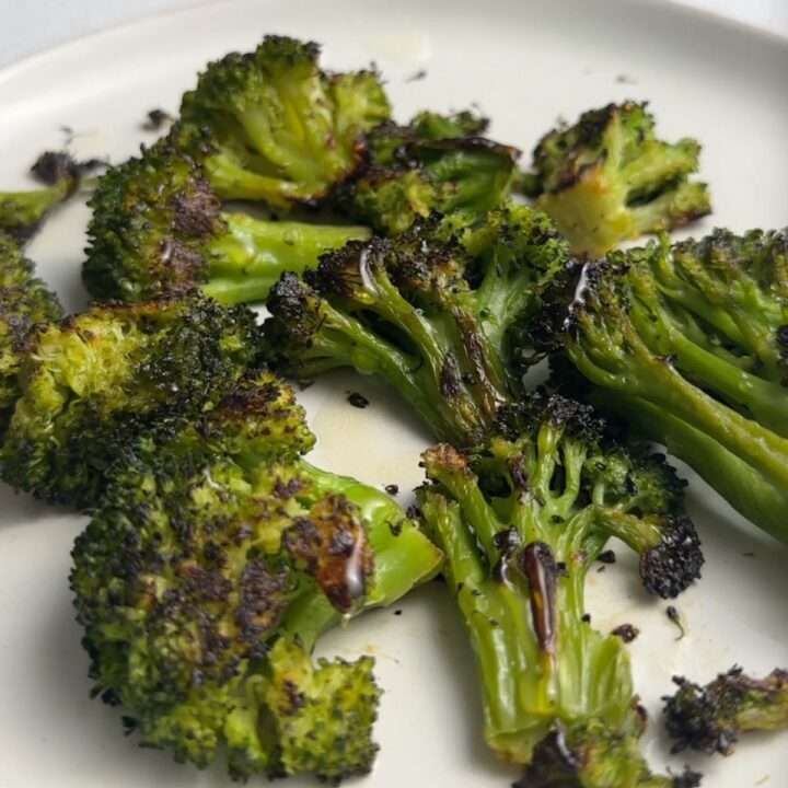 plate of air fryer frozen vegetables