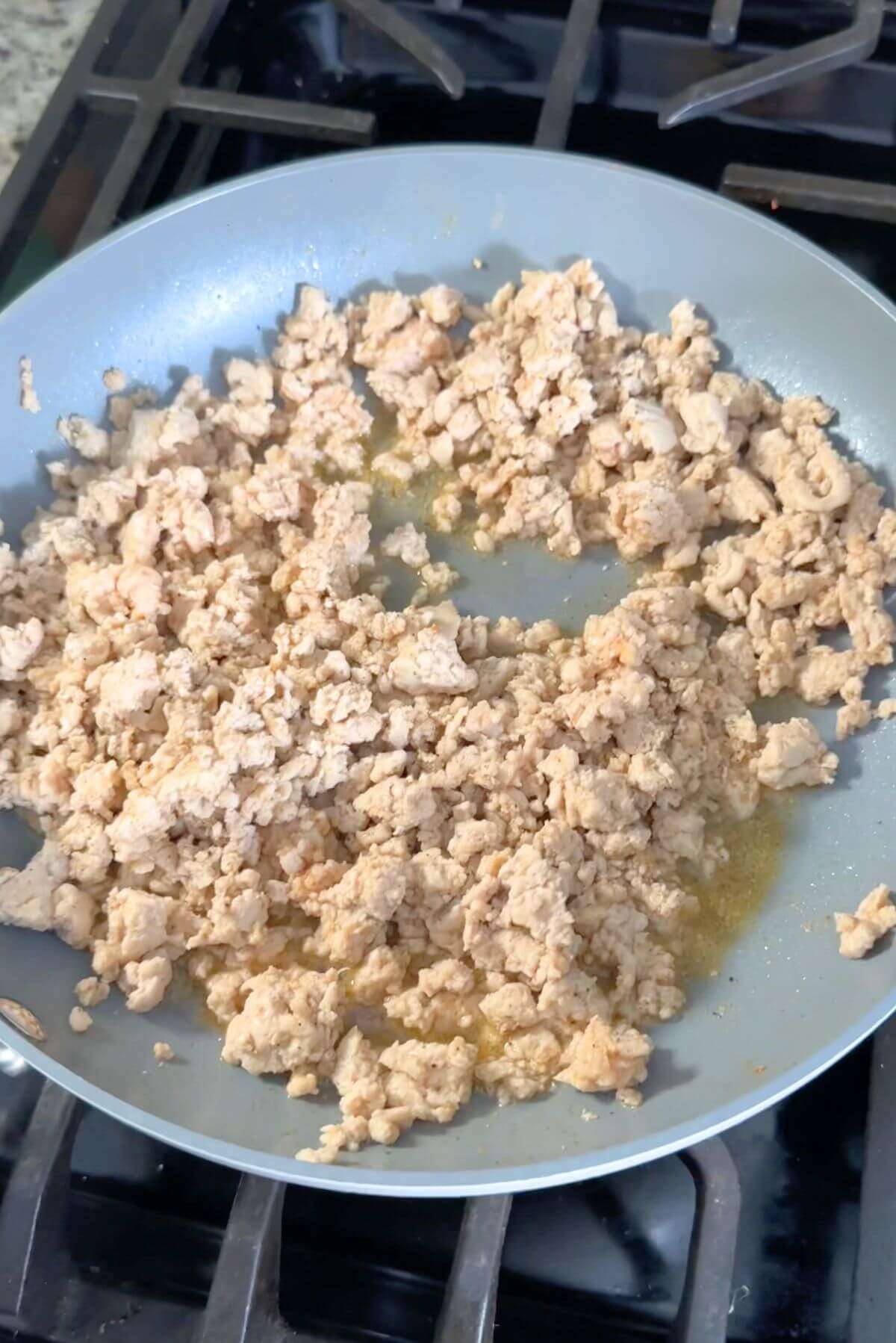 ground turkey in a skillet